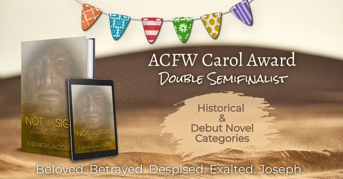 Not by Sight: a novel of the patriarchs is a Carol Awards DOUBLE SEMIFINALIST!